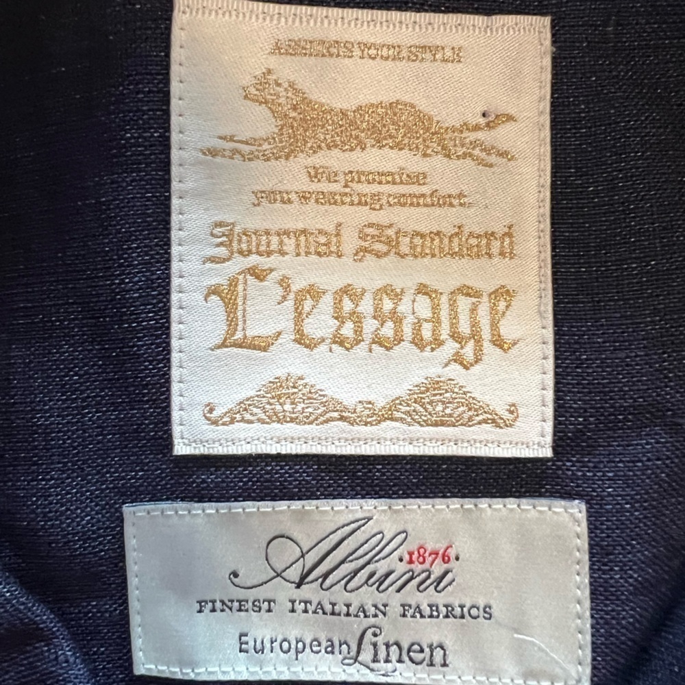 Journal Standard L'essage top blue linen button front large - Picture 8 of 8